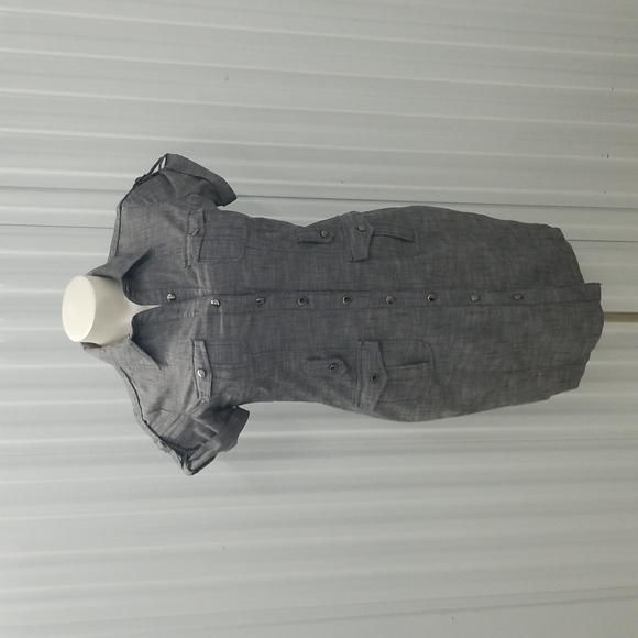 🎉HP🎉Sharagano Gray Button up Dress - Picture 1 of 9